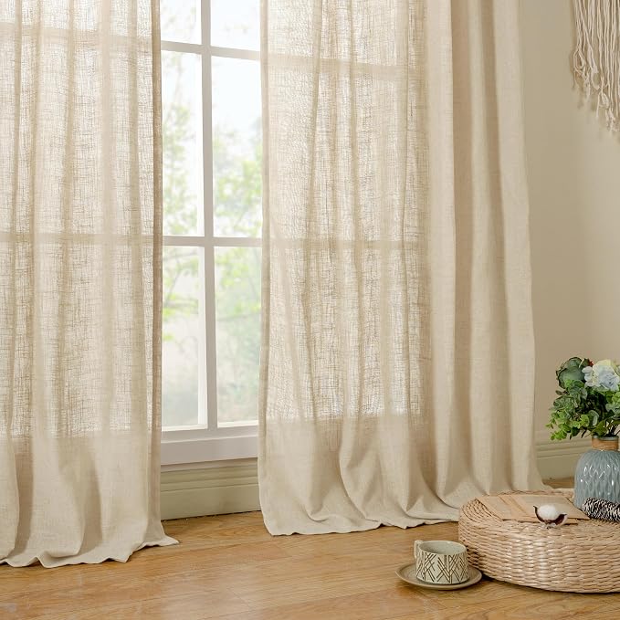 Linen Kitchen Curtains 30 Inch Length - Image 9
