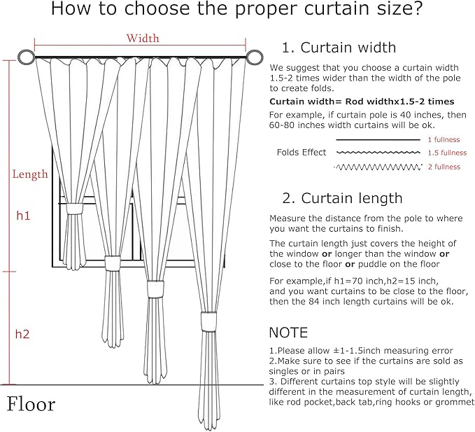 Vision Home Soft Pink Pinch Pleated Full Blackout Curtains Linen Blended Room - Image 5