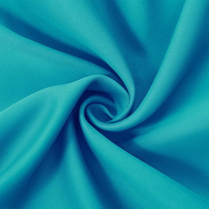Teal Blackout Curtains/52 x 45 Inch Length Kids Curtains/Set of 2 Panels - Image 6