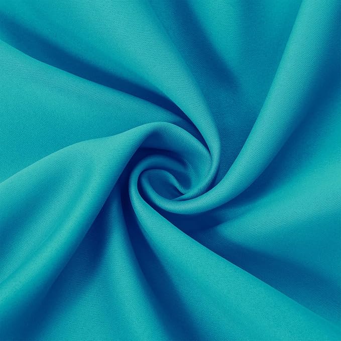 Teal Blackout Curtains 40 x 63 Inch Length/Set of 2 Curtain Panels/Thermal - Image 5