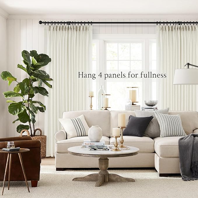 Pinch Pleated 92 Inch Curtains 2 Panels - Image 6