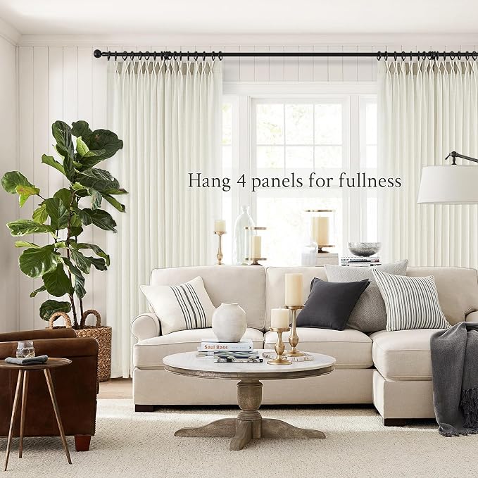 Topfinel Natural Pinch Pleated Linen Curtains 84 Inch Length 2 Panels - Image 6