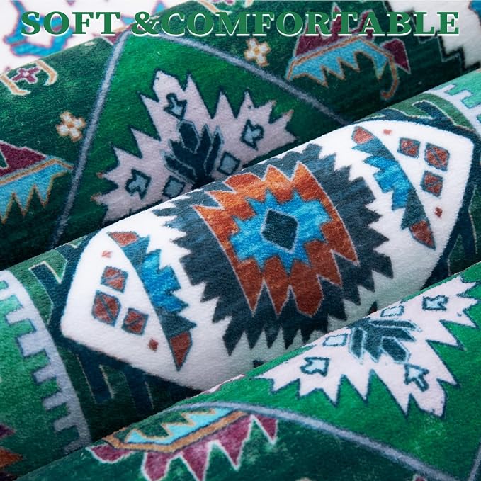 SERISSA 6x9 Washable Non Slip Boho Area Rug - Image 6
