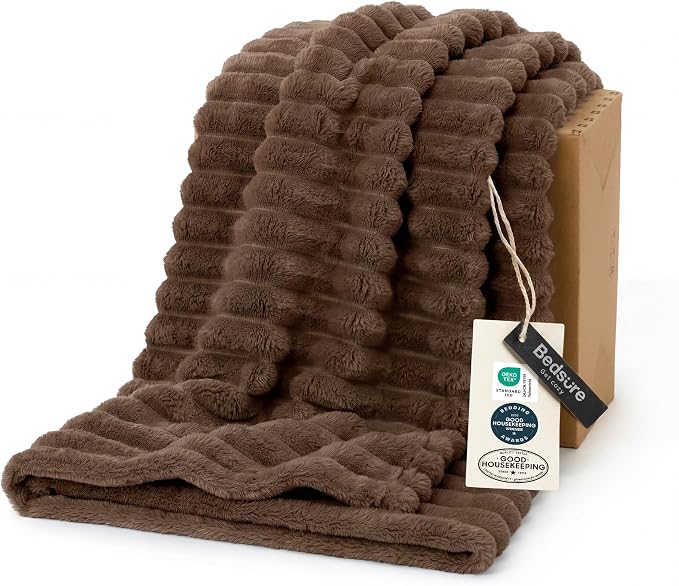 Bedsure Soft Twin XL Blanket for Bed Dorm Brown 66"x90" | Birthday Gifts for by Unknown