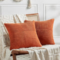 Fancy Homi Set of 2 Burnt Orange Samll Decorative Throw Pillow Covers 14x14 Inch by Fancy+Homi