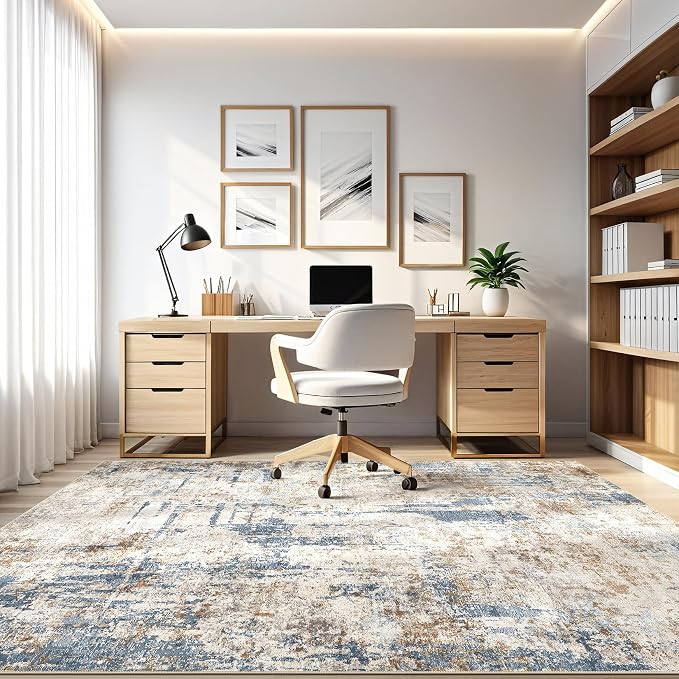 LOONGRUG 8x10 Area Rugs Washable Large Neutral Modern Living Room Rug | - Image 8