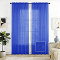SpaceDresser Check Sheer Curtains 63 Inches Long by SpaceDresser