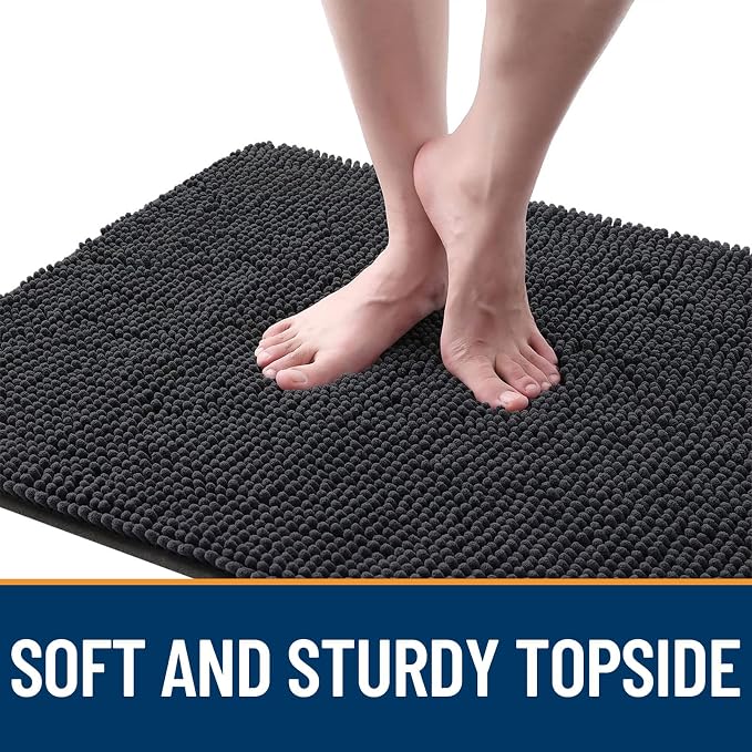 OLANLY Dog Door Mat for Muddy Paws 36x24, Super Absorbent Chenille Mud Mat | - Image 4