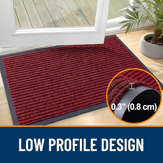 OLANLY Front Door Mat 29.5x17, Waterproof Heavy-Duty Indoor Outdoor Doormat | - Image 4