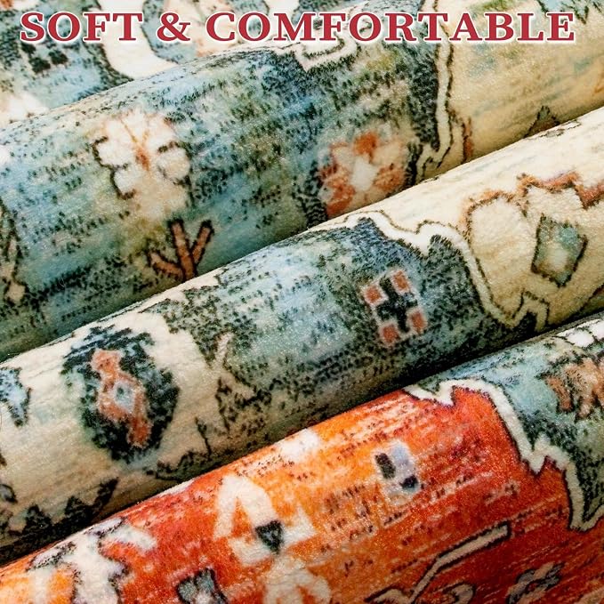 SERISSA 6x9 Washable Non Slip Boho Area Rug - Image 4