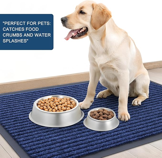 OLANLY 2-Pack Front Door Mats 71x47, Waterproof Heavy-Duty Doormats | Blue - Image 6