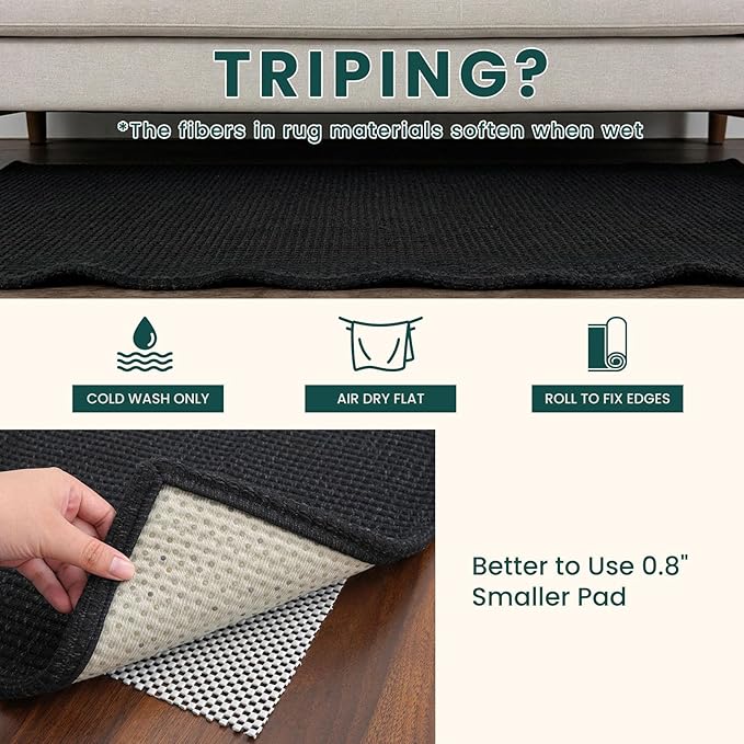 KOZYFLY Black 3x12 Runners Rugs - Image 7