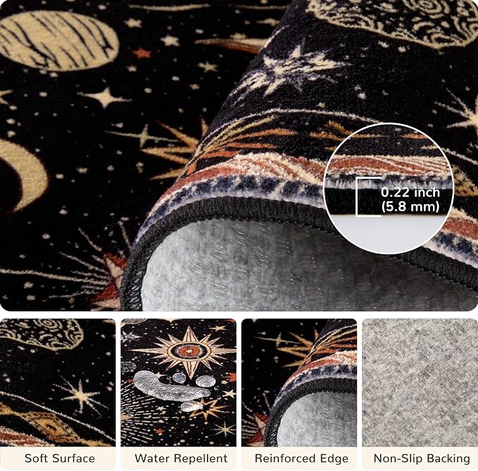 Vacuum-Friendly, 5x8 Washable Area Rug - Image 2