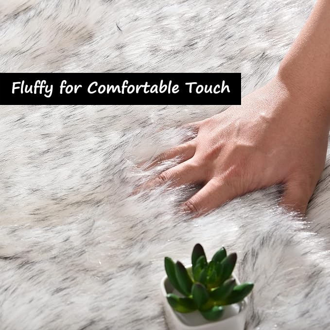 Goolela Fluffy Faux Fur Runner Rug 2x6 - Image 5