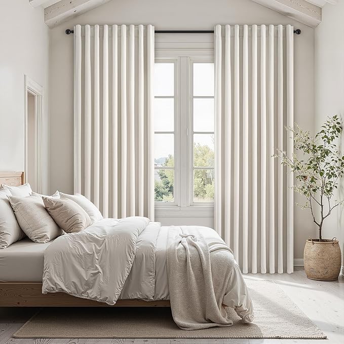 60 Inches Extra Wide Natural Linen Blackout Curtains 84 Inch Length - Image 6