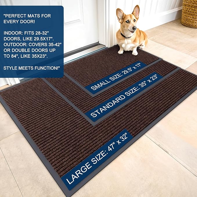 OLANLY Front Door Mat 40x32, Waterproof Heavy-Duty Indoor Outdoor Doormat | - Image 2