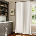 Ivory White Pleated Blackout Curtains 126 Inches Long 2 Panels | Memory Shape by Twodrapes