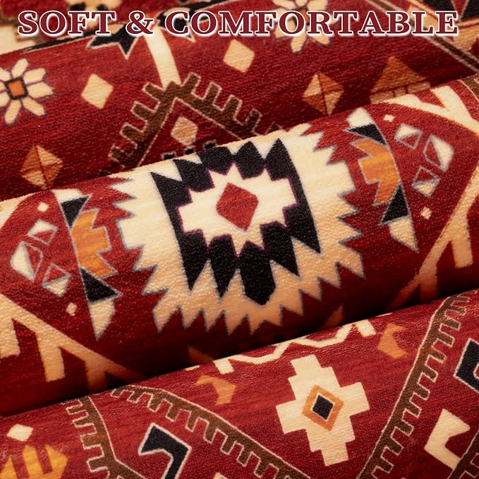 SERISSA 8x10 Washable Non Slip Boho Area Rug - Image 6