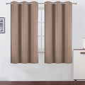 Cappuccino Blackout Curtains 42 x 63 Inch Length/Set of 2 Curtain by Lemomo