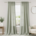 Sage Green Curtains 80 Inches Length by Nanspring