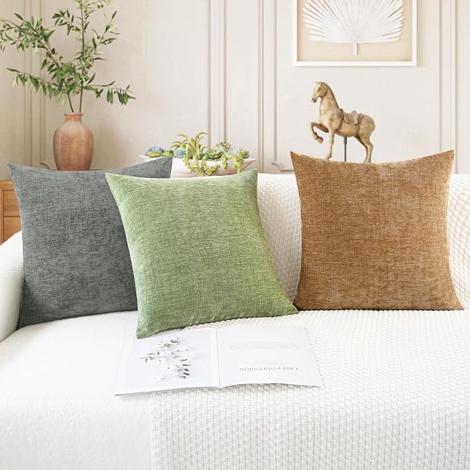 CaliTime Decorative Couch Throw Pillow Covers 22 X 22 Inches Sage Green | Pack - Image 5