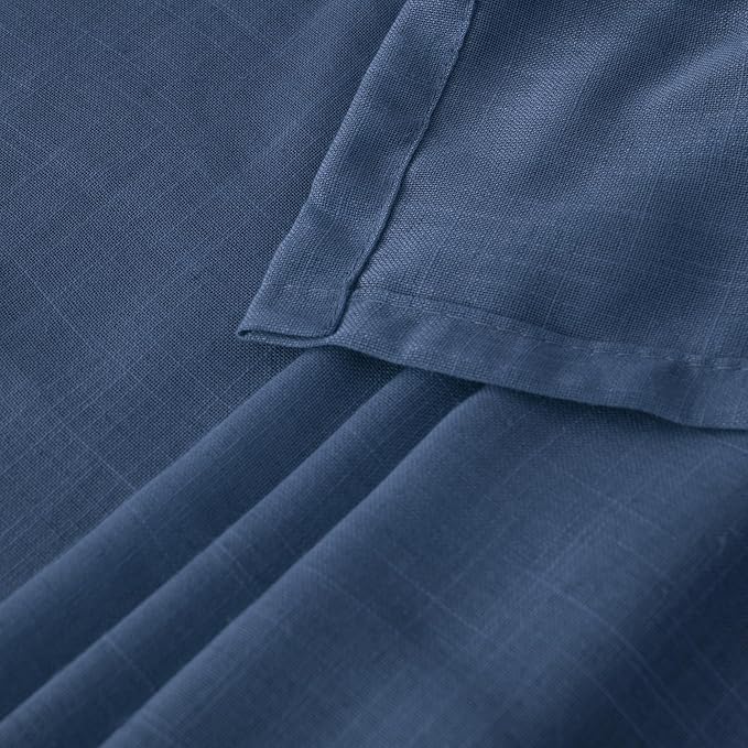 BGment Linen Navy Blue Curtains 90 Inch Length - Image 8