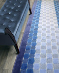 35 Ft Blue Extra Long Hallway Runner Rug, Custom Size, Non Slip Washable | by ORFAHOME