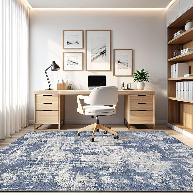 LOONGRUG 9x12 Area Rug Washable Large Neutral Modern Living Room Rugs | - Image 8