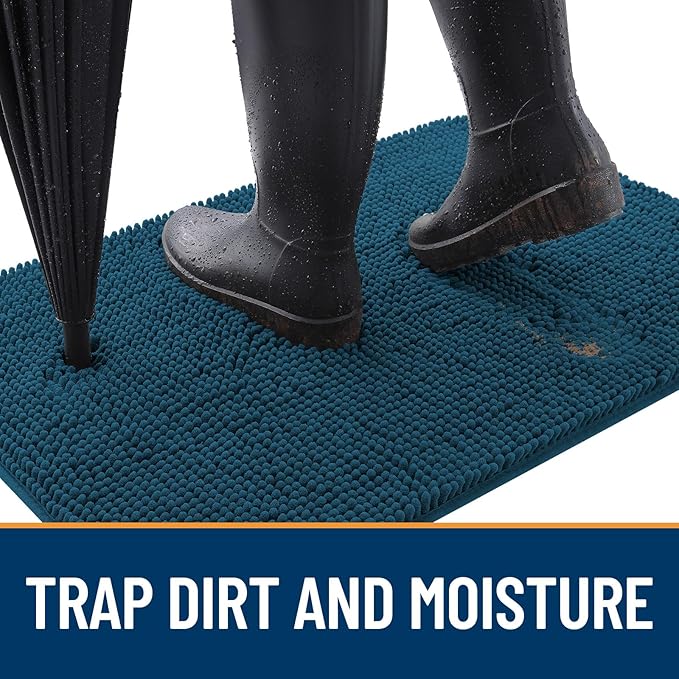 OLANLY Dog Door Mat for Muddy Paws 59x35, Super Absorbent Chenille Mud Mat | - Image 2