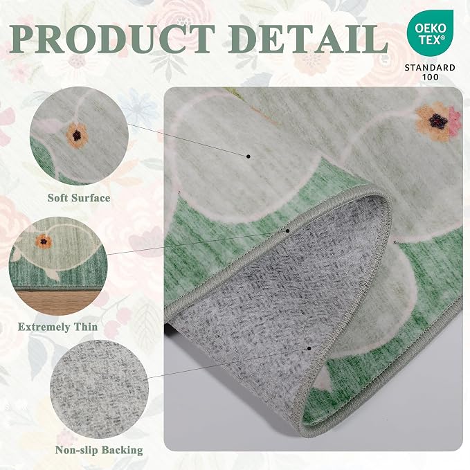 DUKINO 3x8 Kitchen Runner Rug, Washable Rug - Image 5