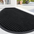 OLANLY Half Circle Front Door Mat 35x30, Waterproof Heavy-Duty Doormat | Black by OLANLY