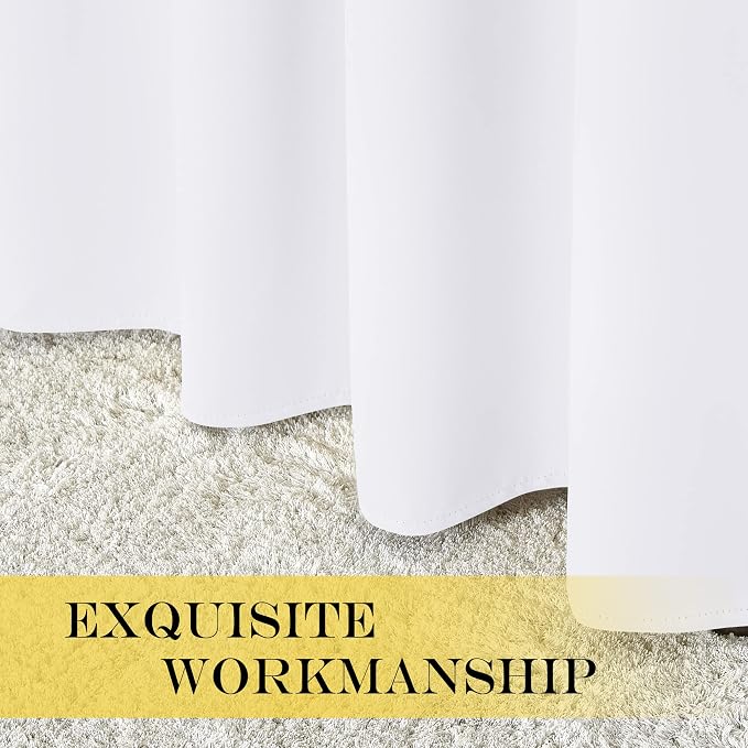 NICETOWN White Room Darkening Bedroom Curtain 84 inches Length - Image 6