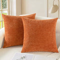CaliTime Fall Decorative Throw Pillow Covers 18 X 18 Inches Burnt Orange | Pack by CaliTime