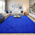 Pionblank 8x10 Rug for Living Room, Fluffy Plush Large Area Rug, Royal Blue | by PIONBLANK