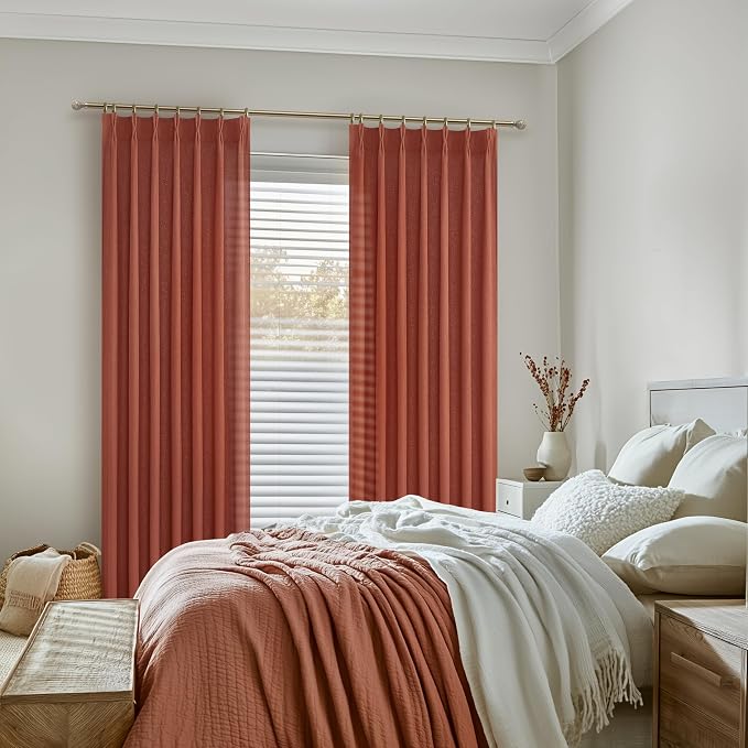 Rust Burnt Orange Fall Sheer Curtains 90 Inches Long - Image 6