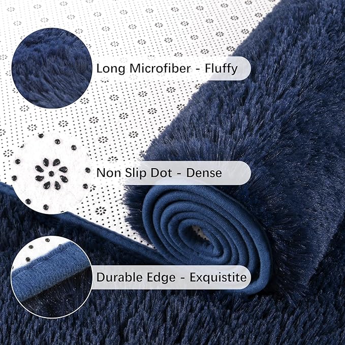Chicrug Soft Runner Rugs for Bedroom Living Room Plush Fluffy Rug 3x10 | Shag - Image 6