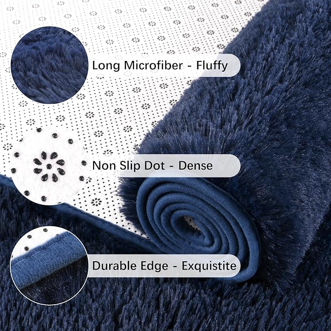 Chicrug Soft Runner Rug for Bedroom Living Room Plush Fluffy Rug 2x10 | Shag - Image 6