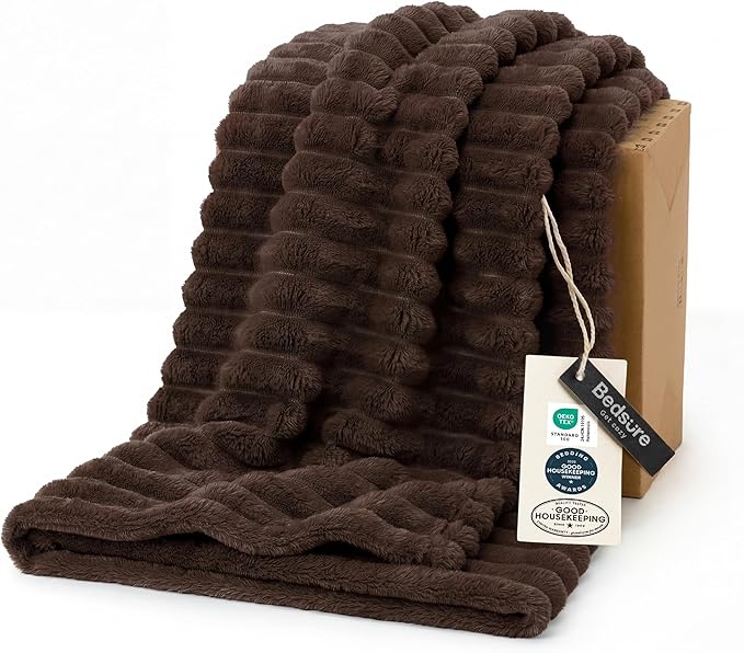 Bedsure Soft Twin Blanket for Bed Decor Gifts Chocolate Brown 60"x80" | by Unknown