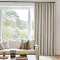 Oatmeal Pinch Pleated Linen Blackout Curtains 102 Inches Long by Twodrapes