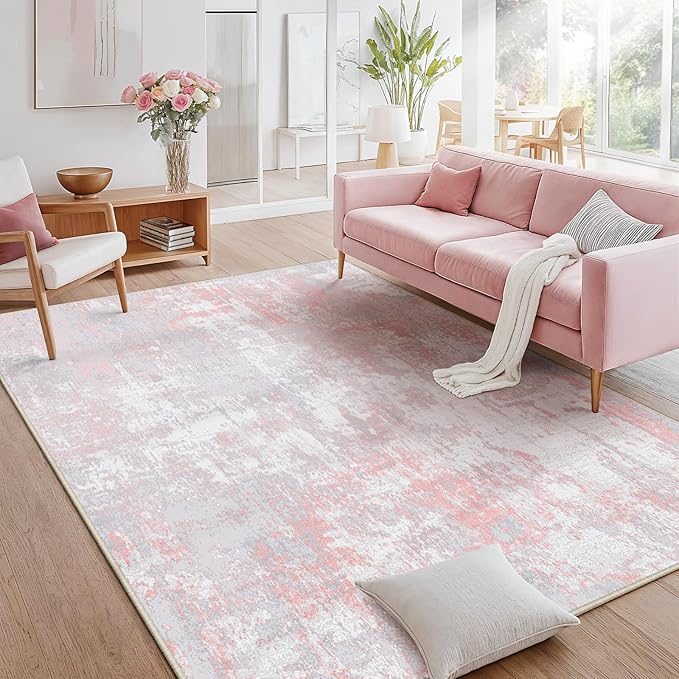 RELEANY Washable 8'x10' Abstract Area Rug - Image 4