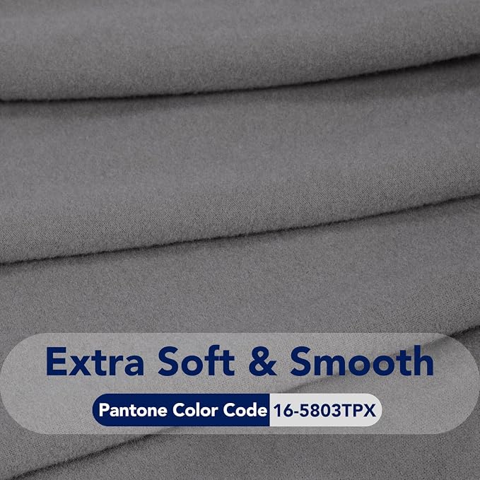 PureFit Stretch Oversized Couch Covers Fleece Sofa Slipcovers Light Gray | - Image 5