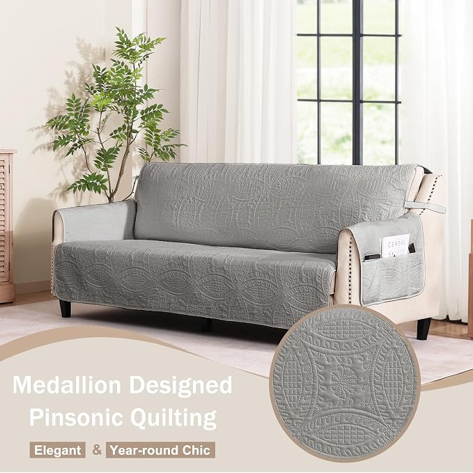 Quilted Grand Sofa Covers Washable, Couch Cover - Image 2