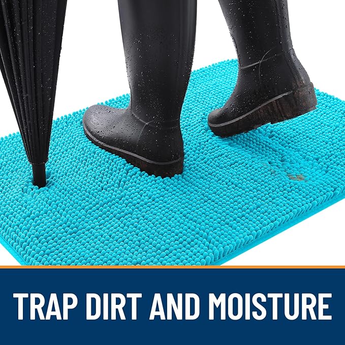 OLANLY Dog Door Mat for Muddy Paws 40x32, Super Absorbent Chenille Mud Mat | - Image 2