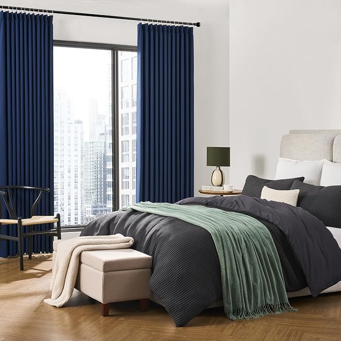 Pinch Pleated Curtains 144 Inches Long 2 Panels Set, Thermal Insulated Blackout - Image 4