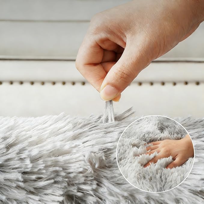 6x9 Area Rug Fluffy Shaggy Ultra Soft Faux Fur Non-Slip Machine Washable Carpet - Image 7