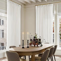 Beige White Pinch Pleat Semi Sheer Linen Curtain W70xL108 1 Panel | Light by Twodrapes