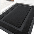 OLANLY Front Door Mat Outside 33x21, All-Season Heavy-Duty Rubber Doormat | Jet by OLANLY