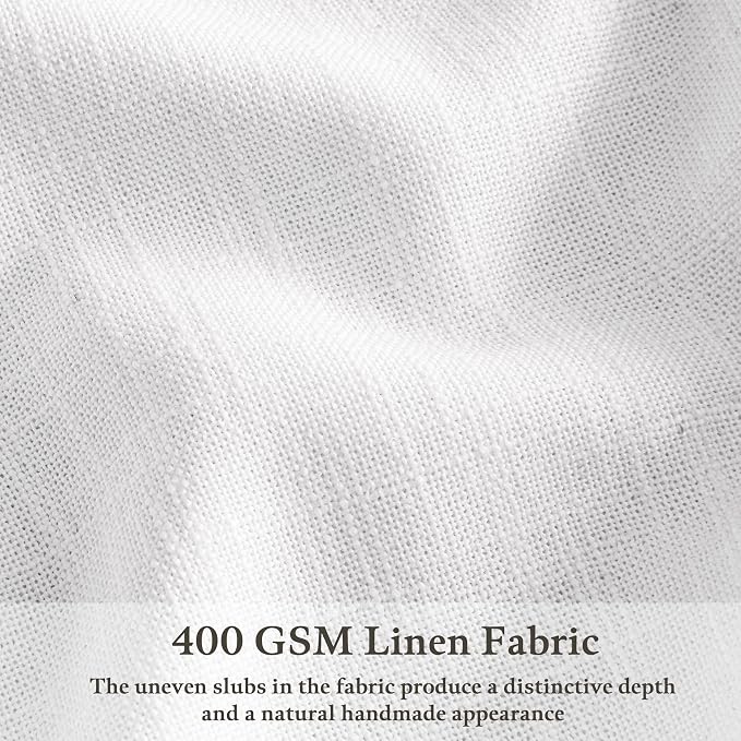 Pinch Pleated Linen Light Filtering Curtains 105 Inches Length Snow White | - Image 3