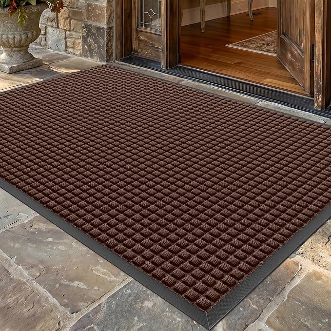 Front Door Mat Outside Entrance, Heavy Duty Waterproof Doormat | 47.5"x35.5" by WELDUN%E2%80%94IdealChoiceforHome