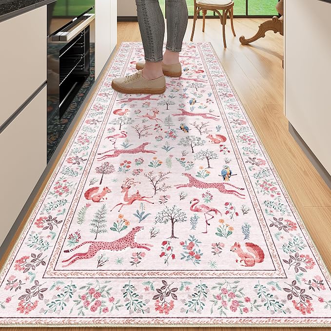 DUKINO 2x10 Kitchen Runner Rug, Soft Non Slip Animal Washable Rug, Non-Shedding by DUKINO